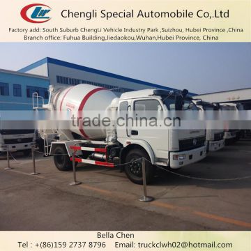 China mini truck concrete mixer, 3 cubic meters concrete mixer truck for sale