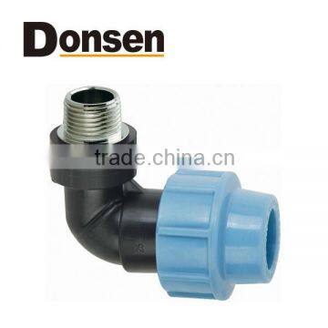 90 degree elbow male with brass threaded insert