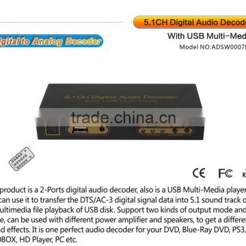 ac3 dts Optical Spdif coaxial 5.1 Digital Audio Decoder