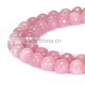 Good Sale Faceted Round Rose Quartz Gemstone Loose Beads