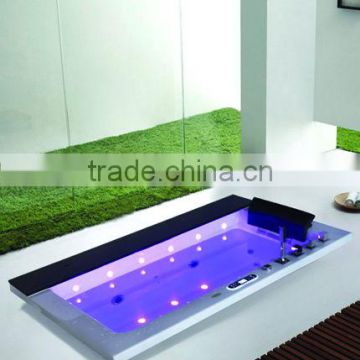 Sexy waterfall LED bathtub sizes