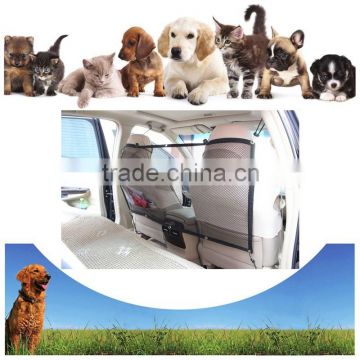 Front Seat Net Pet Barrier - Large Block Area & Metal Poles At the Top Against Pet Pushes