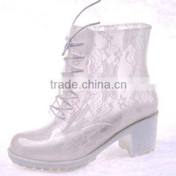 2016 Lady High Heel Rain Boots With Lace photo-3