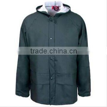 EN20471 2016 Green 100% Polyester 3M Reflective Raincoat Quality Choice photo-2