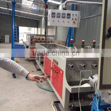 A four threading pipe plastic extruder PVC pipes production line