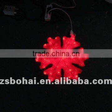 red led snowflake decoration