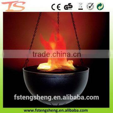 Hallowean hanging fake fire flame silk led power supply lamp