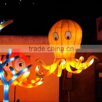 outdoor silk octopus lantern