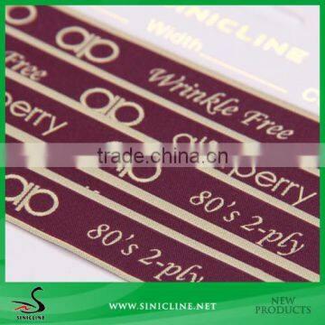 Sinicline high density Taffeta Woven Tapes for Men's clothing