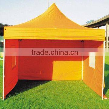 3*6M cheap foldable gazebo tents with side curtains in yellow color