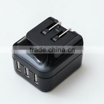 ac power adapter travel charger 120v 60hz 5V 4.8a 3 USB port output