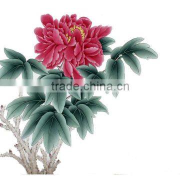 Home Decoration Living Room Framed Wall Painting with Peony Flower