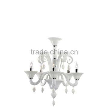 Casanova Crystal Chandelier Mosaic Glass Fish Flower Pendant Light Dimmable Led Art Chandelier photo-4