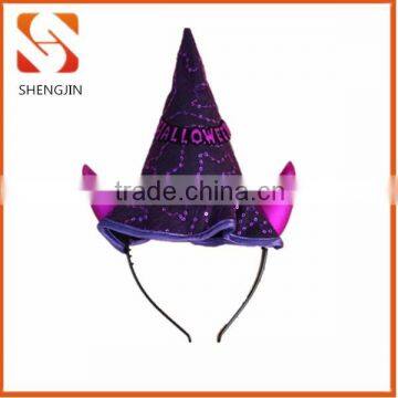 HALLOWEEN PARTY ACCESSORIES FASION PURPLE WITCH HAT HEADBAND