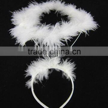 White angel halo with feather