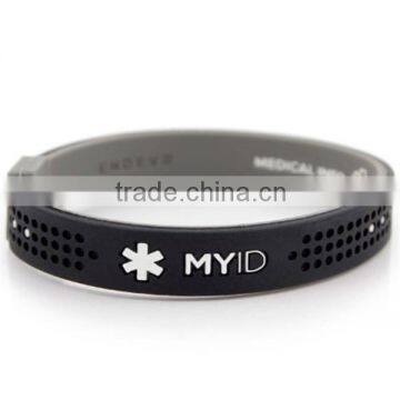 Personal Unique id Bracelet Custom Silicone id Bracelet Engraved photo-5
