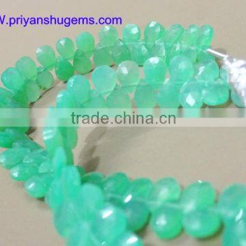 Chrysoprase Pear Faceted 5*7 mm Pear 100% Natural Gemstone photo-3