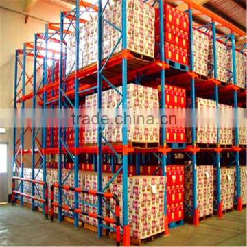 Heavy duty drive in warehouse storage steel beam racking