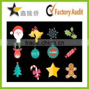 2015 custom design self adhesive promotion label private label christmas sticker