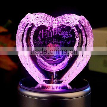 hot sale heart shape crystal gift crystal craft