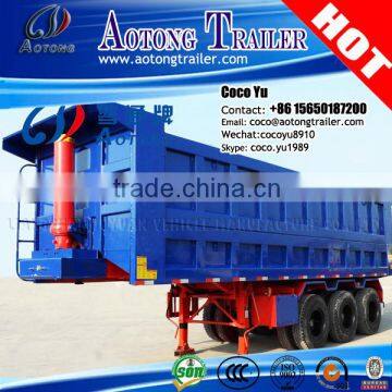 Chinese manufacturer durable quality self rear unloading 3 axle tipper semi trailer for south afirca