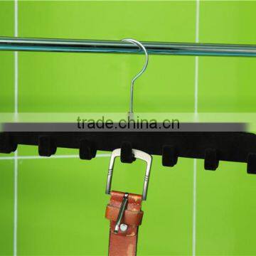 Standby Velvet Flocked Belt Hanger Gentlemen Custom Suit Hangers Tie Organizers photo-4