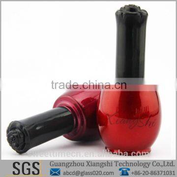 Red color Nail polish UV gel bottle custom made empty nail polish glass bottle