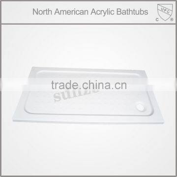 North America market UPC/cUPC certified rectangle acrylic shower base, custom shower tray 80x80, shower base 90x90