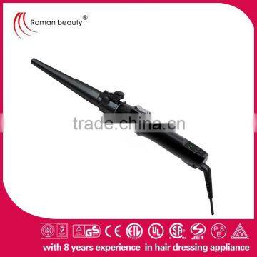 Woman beauty salon hair curling irons