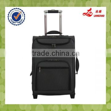 Black New Models Polyester Material Spinner Wheels Vintage Travel Luggage