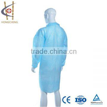 Disposable Long Sleeve Elastic Cuff Antistatic Lab Coat