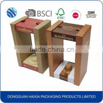 Unique Creative Wine Box Cardboard Box With Magnet for 1 Bottle photo-6