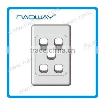 vertical 5 gang wall switch