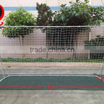 Multifuctional high quality steel frame soccer/football goal with net and white coating