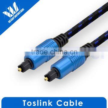 Braided Metal Shell Digital Optical fiber cable toslink audio cable