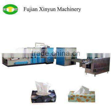 Automatic box drawing face tissue paper production line