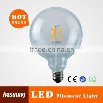 2015 new product 8w E27 G125 6W filament led bulb with TUV CE ROHS