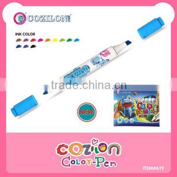 Double sides water based color marker item # 619