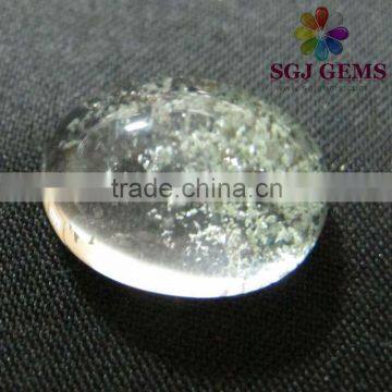 Quartz gemstone cabochon Iolite Lolite quartz-Natural Gemstone Green Phantom Quartz Oval Cabochon