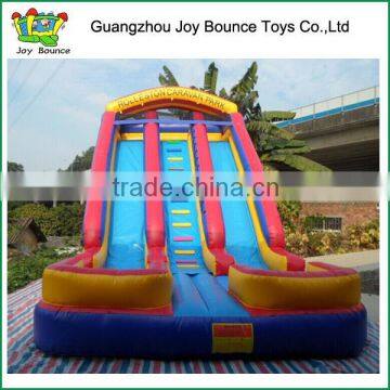 double lanes pool slide inflatable water pool slide rental