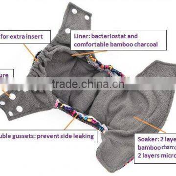 Free Sample Wholesale Happy Flute Reusable Cloth Diaper Super Absorbent Diaper Insert Factory photo-3