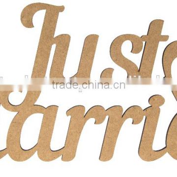 Lettering "Just Married", 2 pcs.,MDF, 54x19x0,6cm, ROSA Talent