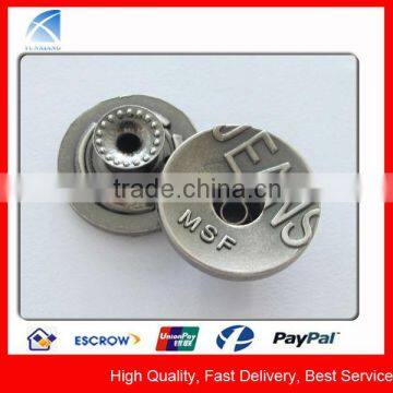 YX1432 Custom Hollow Metal Jeans Button Brand
