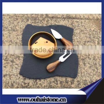 Easy to clean food serving tray natural slate Bake plate