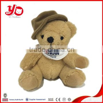 Customized stuffed teddy bear doll plush mini teddy bear with scarf