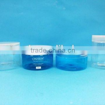 Empty cosmetic jars , clear PET jar for cream packaging , 100ml 150ml etc