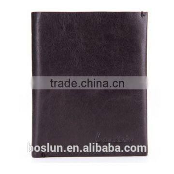 Hot-selling fashional black leather wallet,purpe for men