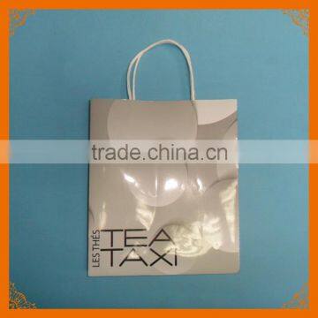 glossy laminated art paper bag with handle