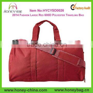 2015 Hot Sales Alibaba China Fashion Large Red Traveling Bag Weekend Bag