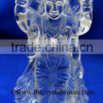 Exclusive Crystal Quartz / Sfatik Hand Carved Goddess Laxmi Ji